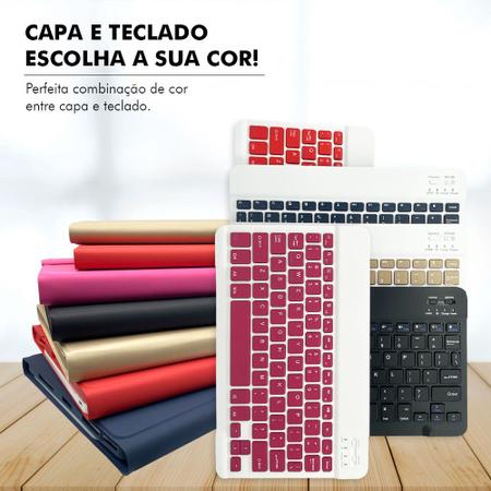 Imagem de Capa Ipad Air 4 4 Geração Teclado Slim Removível Sem Fio Capinha Smart + Pelicula de Vidro HPrime