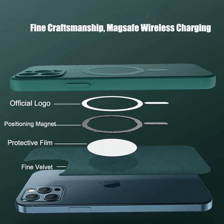 Imagem de Capa Magsafe Aveludada Compativel com iPhone 15 Pro Max + Pelicula 9D