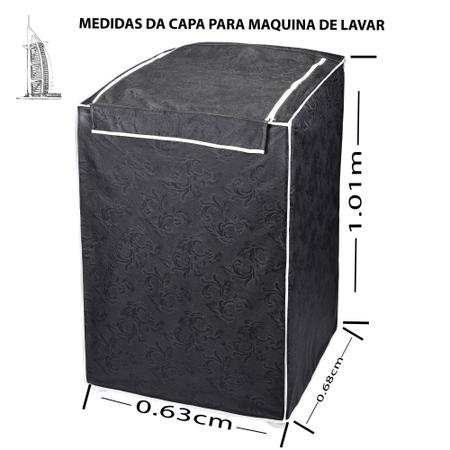Imagem de Capa Máquina de Lavar Roupa Impermeável Com ZIPER 10 a 12 quilos