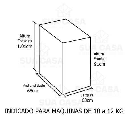 Imagem de Capa Maquina de Lavar Roupas 10kg a 12kg material sintético Resistente M - Chumbo