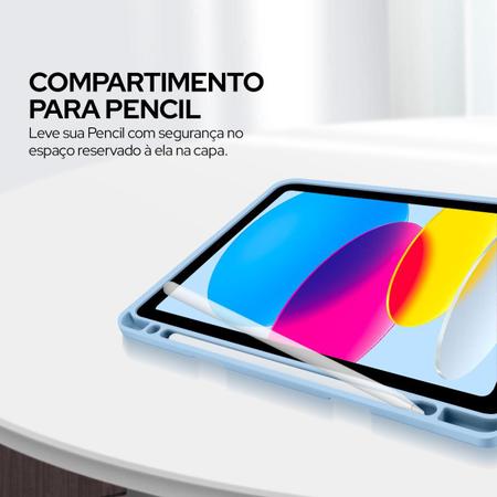 Capa Novo iPad 10 Geração 10,9 WB com Teclado, trackpad e Compart. para  Pencil - Capa, Case e Bolsa para Kindle, Tablet e iPad - Magazine Luiza