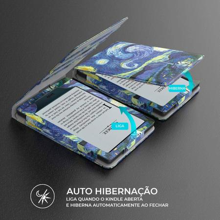 Imagem de Capa Novo Kindle 11ª geração - 2022 tela 6,8 WB Vertical Silicone Flexível Sensor Magnético