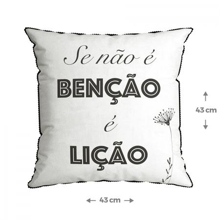 Imagem de Capa para Almofada com Mini Grelot 43x43cm Dolce Belchior Bege/Cinza/Preto/Branco