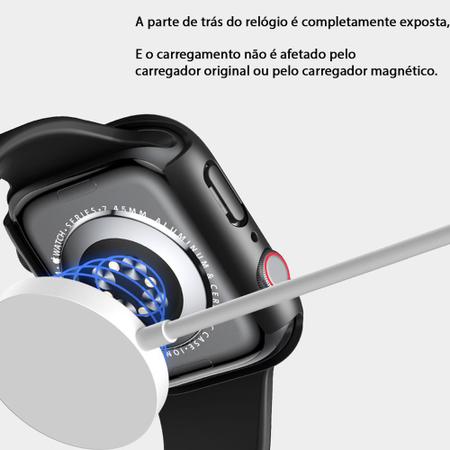 Capa Para Apple Watch Série 7 Rock De Vidro 45mm Azul - Turum, Sua Loja  Gamer
