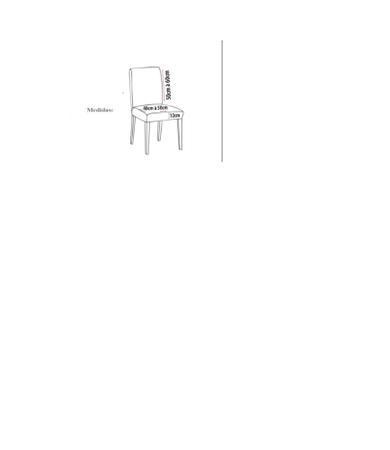 Imagem de Capa para cadeira c/ estofado kit com 06 unidades