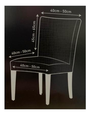 Imagem de Capa Para Cadeira De Jantar Estampada Qualidade Suplex Marin