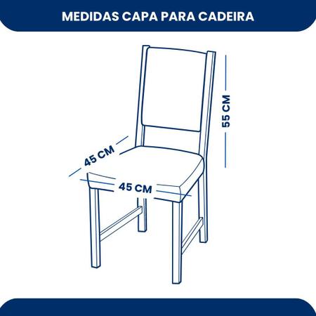 Imagem de Capa Para Cadeira Sala de Jantar em Malha Estampada - Adomes