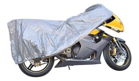 Imagem de Capa Para Cobrir Moto Impermeável Térmica Luxcar Prata M