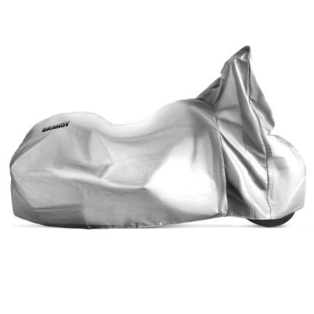 Imagem de Capa para Cobrir Moto Proteção Impermeável Raios UV Resistente a Altas Temperaturas Prata Universal