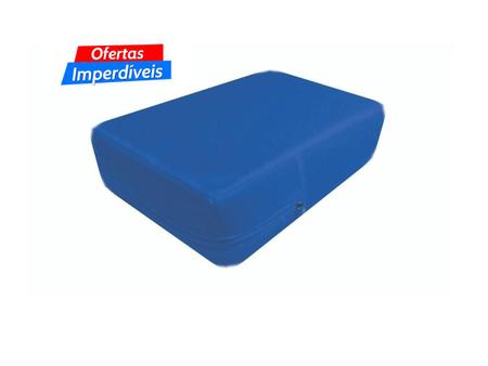 Imagem de Capa Para Colchão Berço Mini Cama Impermeável Com Zíper Azul