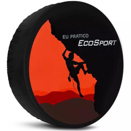 Imagem de Capa para Estepe Eu Pratico Ecosport 2003 a 2017 Preto e Vermelho com Cadeado