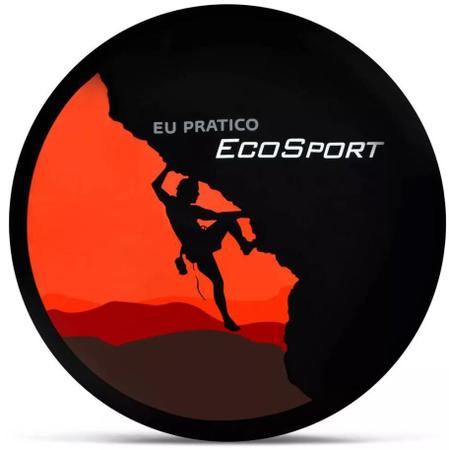 Imagem de Capa para Estepe Eu Pratico Ecosport 2003 a 2017 Preto e Vermelho com Cadeado
