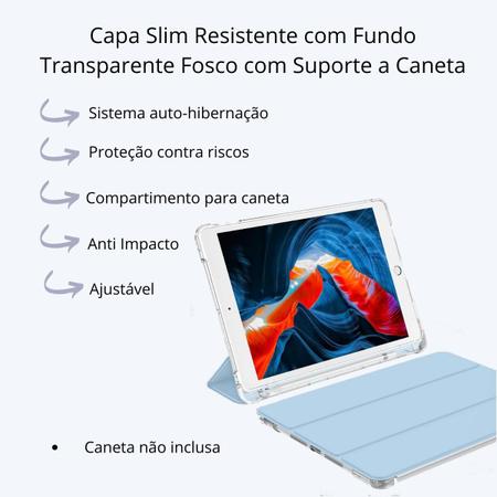 Capa para iPad 9 / iPad 8 / iPad 7 10.2 Smart Cover Case Aveludado 10,2 9ª  2021 / 8ª 2020 / 7ª 2019 Geração