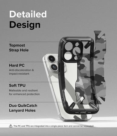 Imagem de Capa Para iPhone 15 Pro Max  Ringke Fusion-X - Camuflado