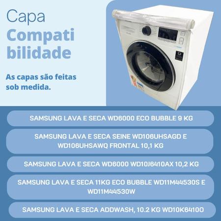 Imagem de Capa para lava e seca samsung 9kg transparente