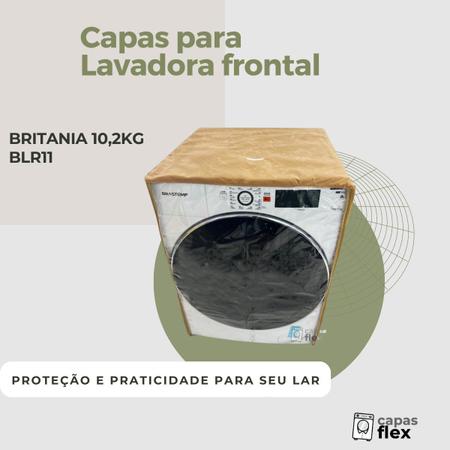 Imagem de Capa para lavadora frontal britânia 10,2kg blr11 transparente flex