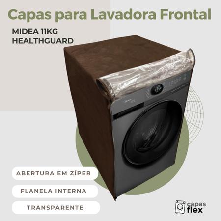 Imagem de Capa para lavadora midea 11kg healthguard transparente flex