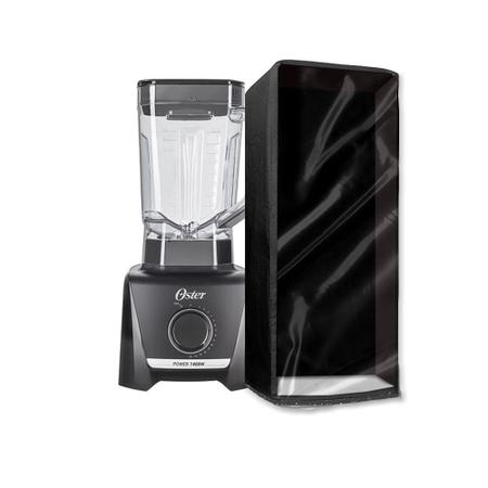 Capa para Liquidificador Oster Preto Com Frente transparente - FullCapas Imagem de Capa para Liquidificador Oster Preto Com Frente transparente