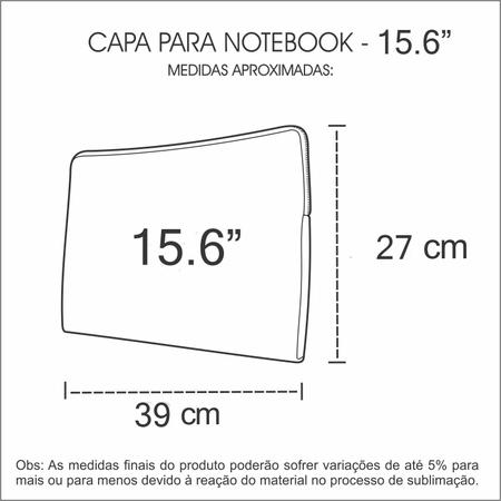 Imagem de Capa Para Notebook Neoprene 15.6 Polegadas Preto Corações