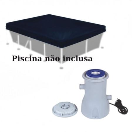 Imagem de Capa para Piscina 3000 Litros Mor 3,50 X 1,94 M + Bomba Filtrante 2200 L/H 110v