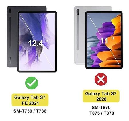 Imagem de Capa Para Samsung Galaxy Tab S9+ Plus Fe 12.4 Pol 2023 + Pel