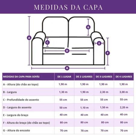 Imagem de Capa para Sofa Dupla Face 2+3+4 Lugares Cinza-Preto