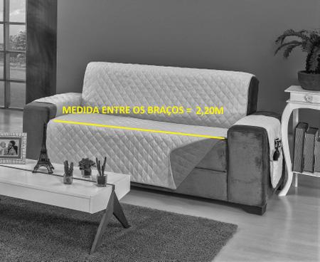 Imagem de Capa para sofa padrao reclinavel de 4 lugares em dupla face impermeavel pet gatos e caes em viés e matelado com porta objetos largura do assento de 2,