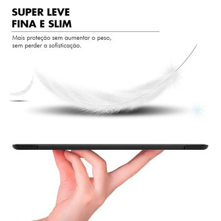 Imagem de Capa Para Tab S7 Plus 12.4 Polegadas Case Tab S7+ Smart Magnética Aveludada Premium + Pelicula de Vidro
