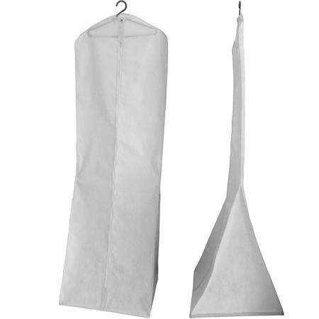 Imagem de Capa Para Vestido De Noiva Longo Com Ziper 180 Cm Tnt Branco