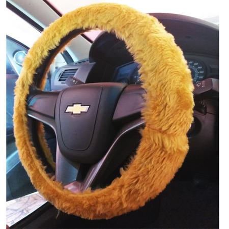 Imagem de Capa Pelúcia para Volante de Carro Moderno e Elegante Peludinho Muito Confortável