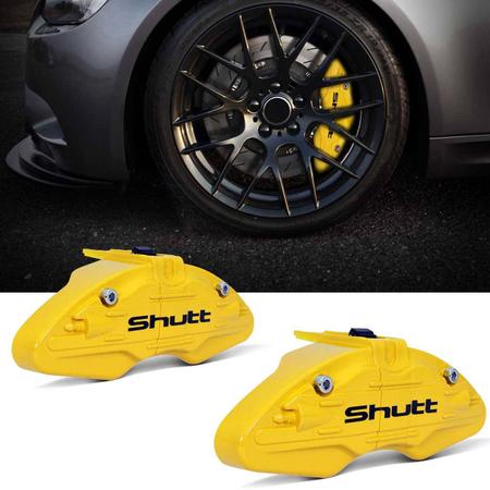 Imagem de Capa Pinça de Freio Tuning Shutt Universal Amarela ABS 2 Peças Aro 14 ou Superior Similar Brembo