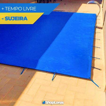 Imagem de Capa Piscina + Kit Instalação 6x3 Azul - Proteção Segurança