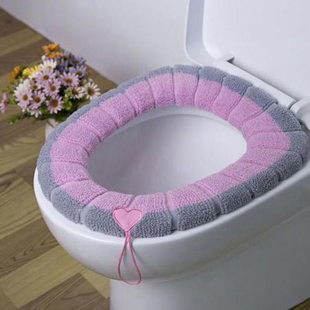 Imagem de Capa Protetor Vaso Sanitário Assento Higiênico Toalete Rosa