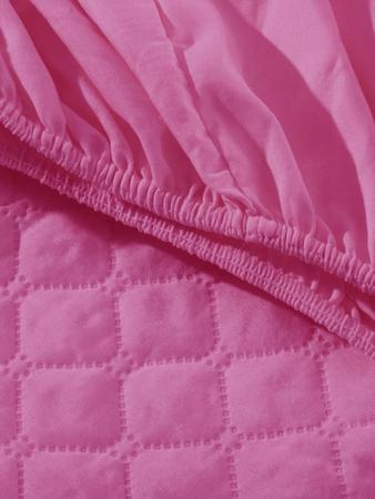 Imagem de Capa Protetora Para Colchão Cama Solteiro Impermeável Matelado Ultrassônico Com Elastico Luxo - Pink