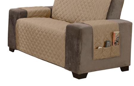 Imagem de Capa protetora para sofá matelado tamanho especial king 2,5 metros cor caqui 