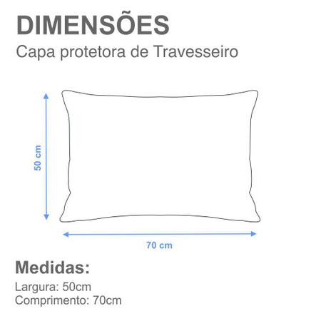 Imagem de Capa Protetora para Travesseiro em Malha Algodão Protetor Impermeável Kacyumara 50 X 70 Antiácaro