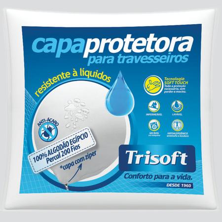 Imagem de Capa Protetora Travesseiro Impermeável Trisoft 200 Fios com Zíper