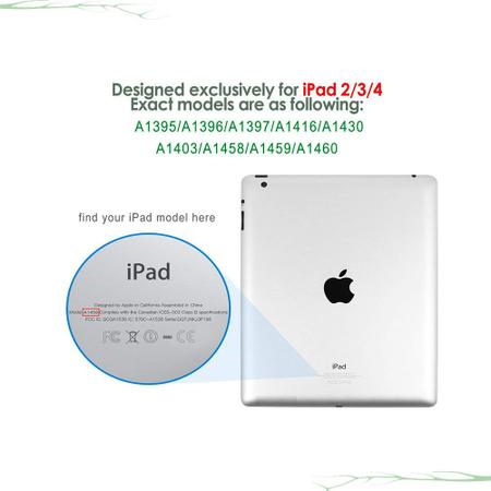 Imagem de Capa Smart Case + Caneta Touch iPad 2 3 4 Preta 2011/2012