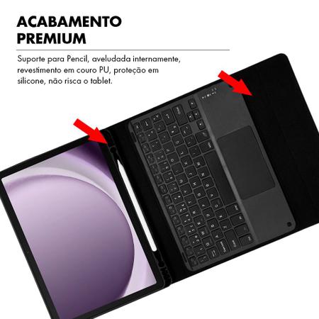 Imagem de Capa Tablet A9 8.7 Case com Teclado e Touchpad Anti Impacto + Pelicula de Vidro