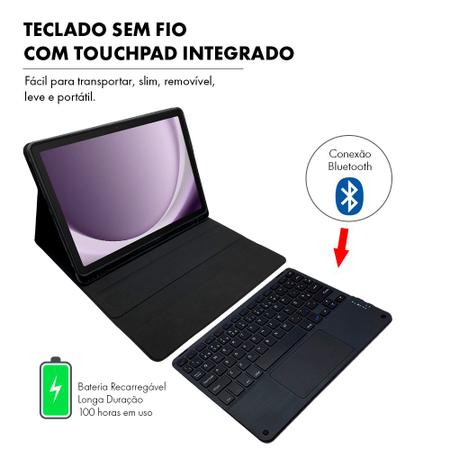 Imagem de Capa Tablet A9 8.7 Case com Teclado e Touchpad Anti Impacto + Pelicula de Vidro
