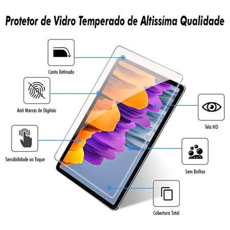 Imagem de Capa Tablet Galaxy TAB A7 10.4 T500 T505 Case Giratória Inclinável Premium Capinha Preta + Pelicula