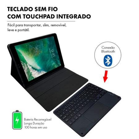 Imagem de Capa Teclado e Touchpad Para Ipad Air 2 2ª Geração 9.7 Polegadas + Pelicula de Vidro