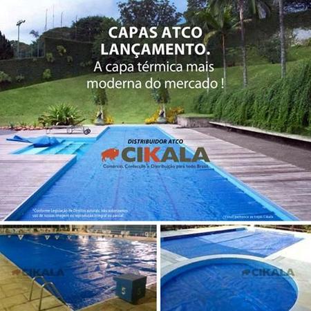 Capa Térmica Para Piscina Aquecida 11.5x4 Metros 300 Micras Original Atco Advanced Blue - CIKALA Imagem de Capa Térmica Para Piscina Aquecida 11.5x4 Metros 300 Micras Original Atco Advanced Blue