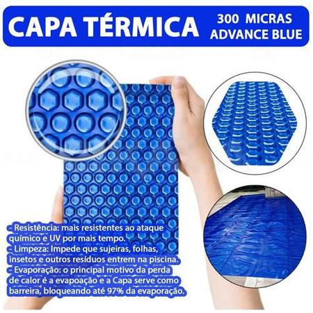 Imagem de Capa Térmica Para Piscina Aquecida 8.5x6.5 Metros 300 Micras Original Atco Advanced Blue