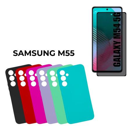 Imagem de Capa Veludo Compatível Para Samsung M55 + Pel. Gel Privativa