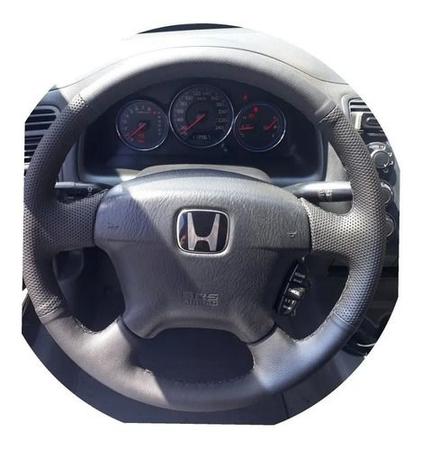Imagem de Capa Volante Costurada Honda Civic 2005 Em Couro Legítimo