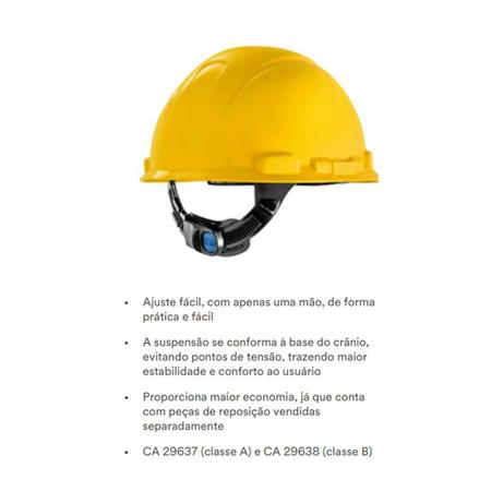 Imagem de Capacete 3m H700 E Suspensão Ajuste Fácil Engenheiro Epi