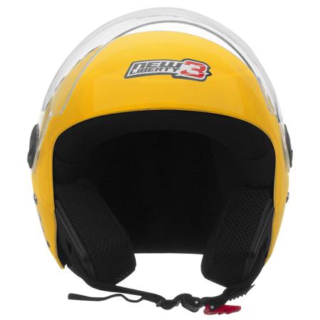 Capacete New Three Moto Taxi Tam.56 Amarelo Moto Taxi