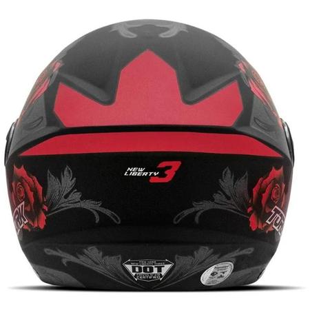 Imagem de Capacete Aberto Moto New Liberty 3 Flowers Pro Tork Tamanho 58