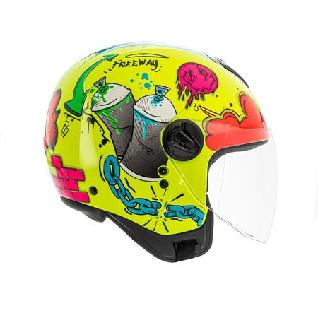 CAPACETE MOTO PEELS ICON KING AZUL METALIZADO E COLORIDO - DKA MOTOS